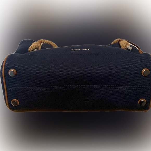 MICHAEL KORS Marina💙Navy Blue💙Large Canvas Tote with Rope Straps/Like New - Picture 13 of 13